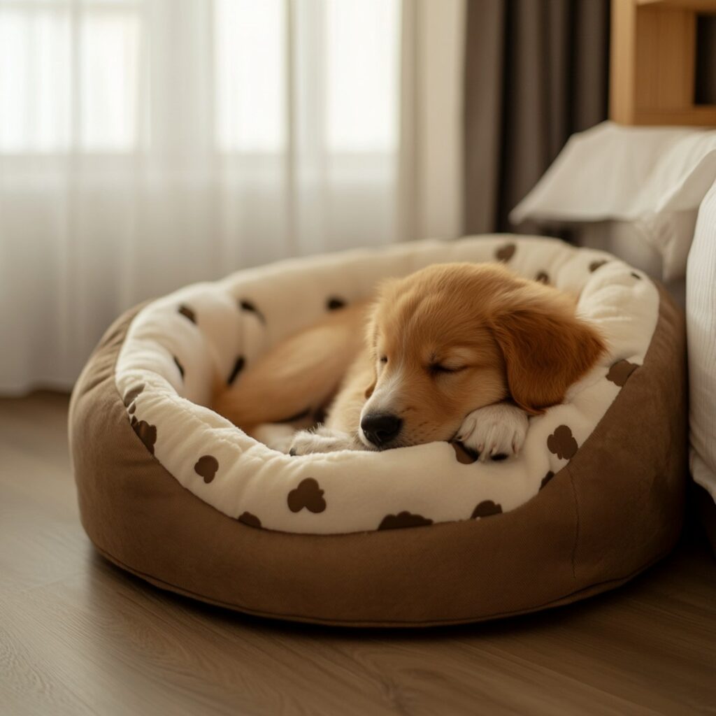 Sleeping Golden Retriever dog