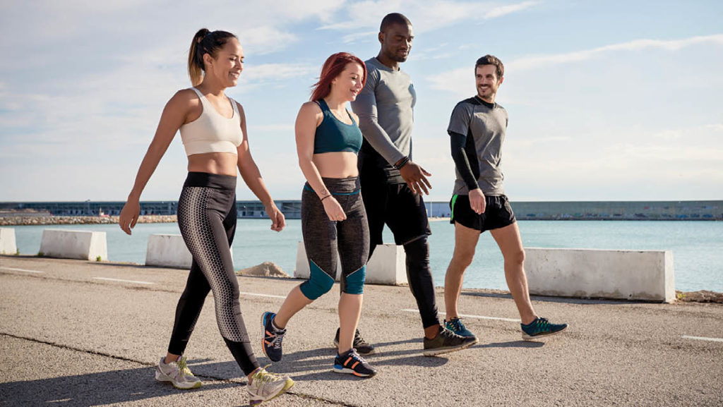 Torch Belly Fat in 1 Month With This Boot Camp Plan 7 Men and women walking on road