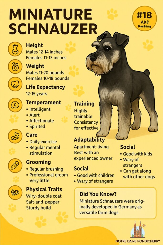 20 AKC Most Popular Dog Breeds Right Now 19 Miniature Schnauzer Profile