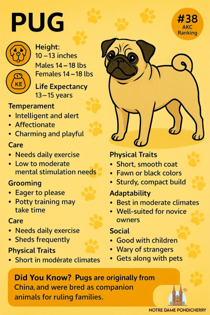 Top 15 Apartment Dog Breeds Perfect for the American Household 3 Pug Dog Profile