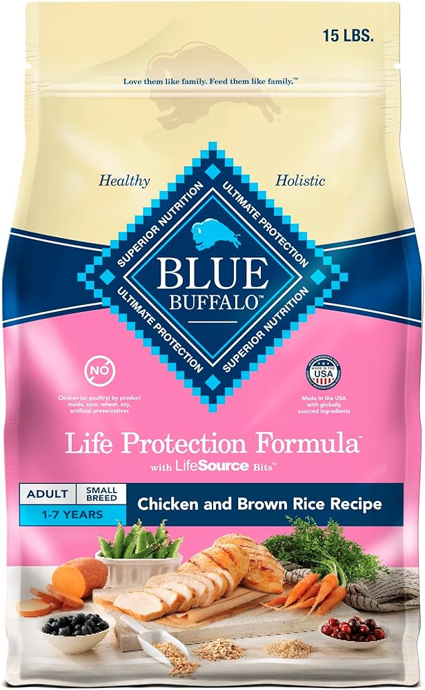 5 Best Nutritional Picks for Small Dog Breeds 4 Blue Buffalo Life Protection Formula Small Breed Chicken & Brown Rice Recipe