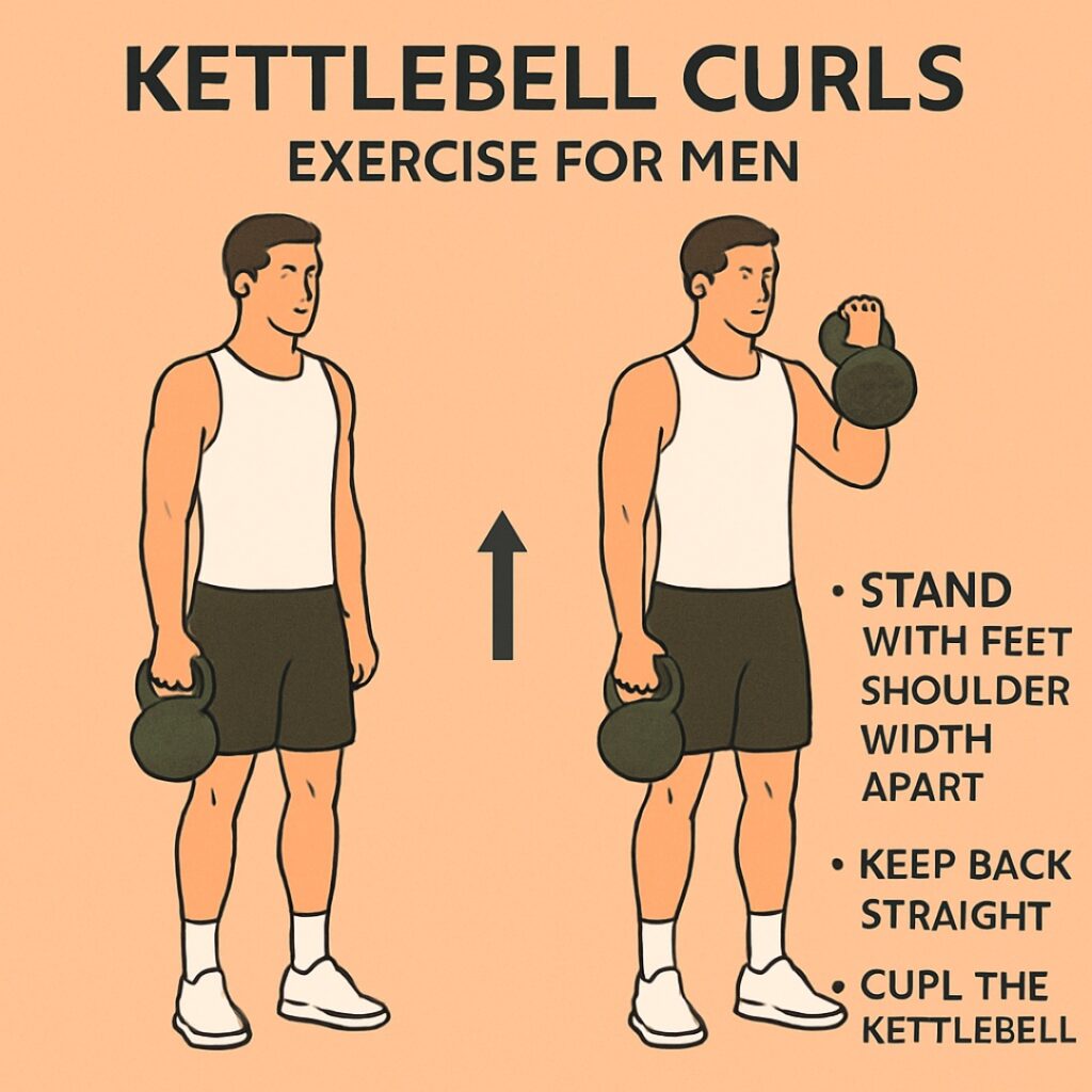 7 Best Kettlebell Workouts To Sculpt Massive Arms 2 Kettlebell Curl