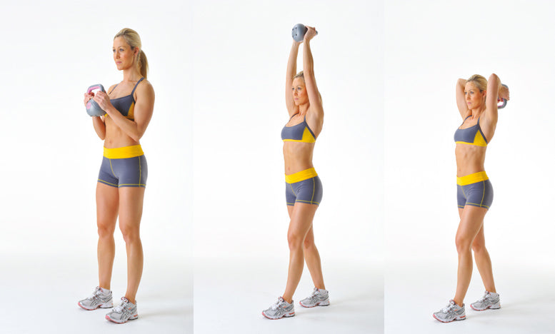 7 Best Kettlebell Workouts To Sculpt Massive Arms 3 Kettlebell Overhead Tricep Extension