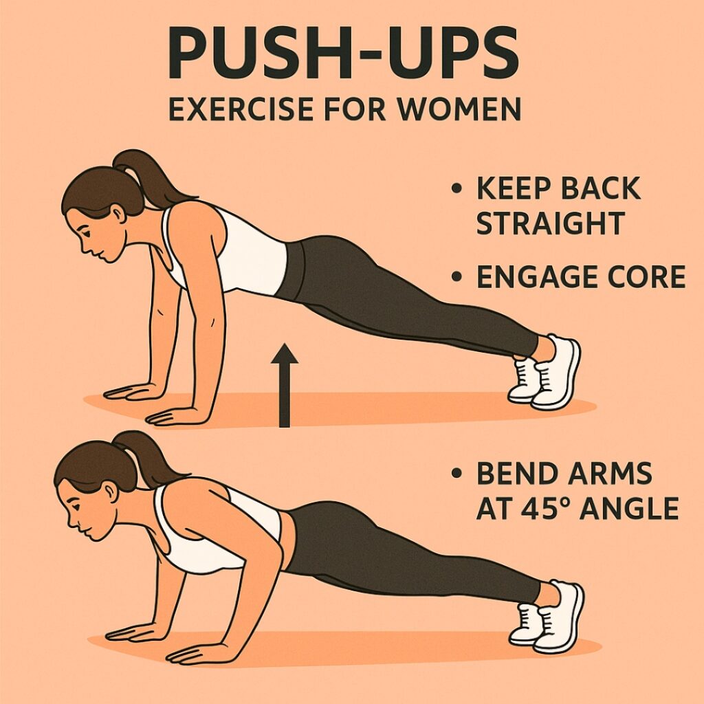 6 Shoulder Fat-Blasting Exercises for a Sleeveless Look 2 Push-ups are a powerhouse move that engages your deltoids, chest, triceps, and core, making them ideal for toning the shoulders while building upper-body strength.