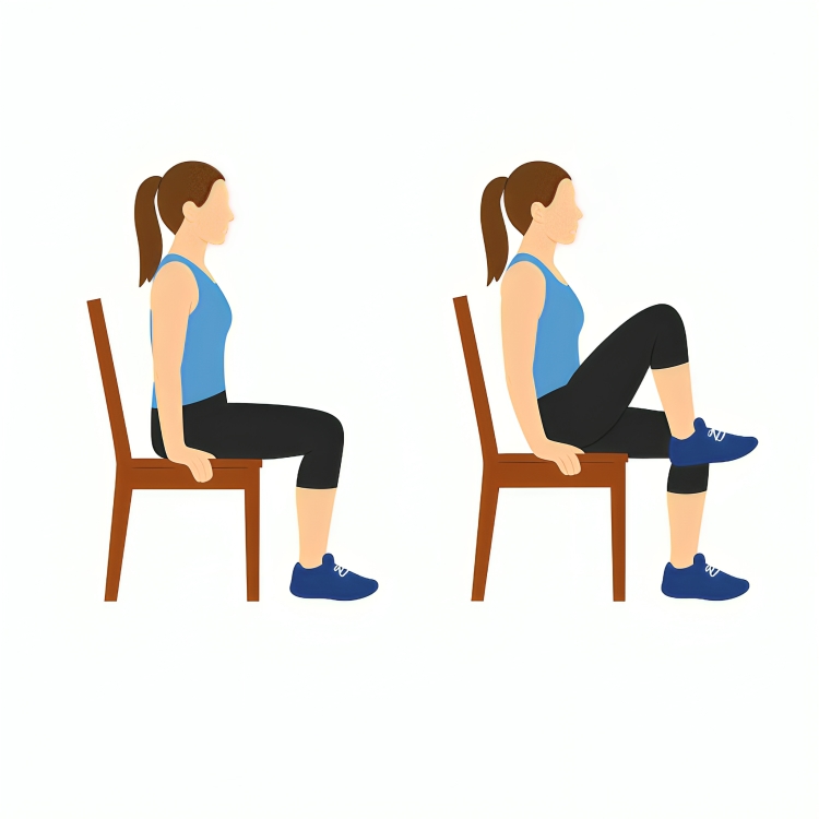 Top Core Exercises Seniors Need for a Pain-Free Life 2 Seated Knee Lifts